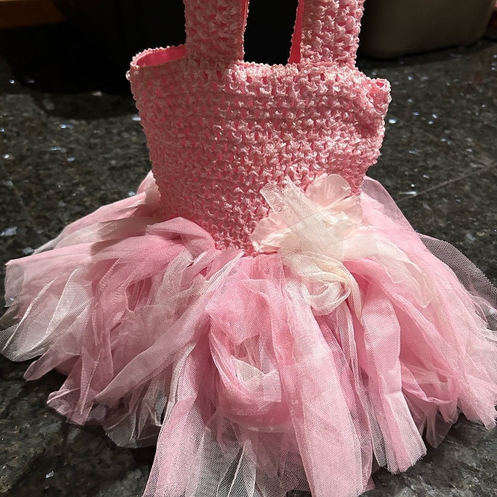 NWT Popatu Pink and White Tulle baby tutu Dress